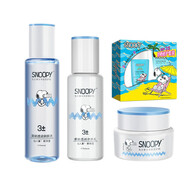 史努比（SNOOPY）初膚日記補水保濕護膚品套裝青少年男女孩高中生學生初中生多件組 保濕水+乳液+霜+防曬+修復露