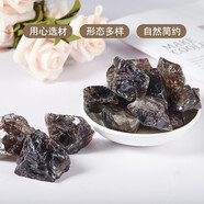 唯誠天然粉紫白黃黑綠水晶原石碎石無火香薰原石水晶擴(kuò)香石水晶原料 茶水晶原石200克