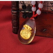 靚今緣 金福袋水晶鑲金吊墜 吉祥如意福袋項(xiàng)墜保險會銷禮品 福袋
