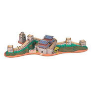 玩控 3d木質(zhì)拼插立體拼圖中國傳統(tǒng)古代建筑拼裝房子木制模型手工diy 中國長城