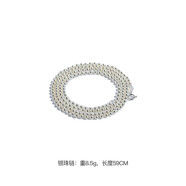 馬登福叔 美式復古925純銀簡約長款項鏈男女阿美咔嘰潮流百搭工裝吊墜配飾 銀珠子項鏈