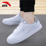 安踏（ANTA）板鞋男鞋秋冬新款學(xué)生休閑鞋小白鞋潮流運動(dòng)鞋子男 8050-白/淺灰-5 41