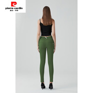 皮爾卡丹（pierre cardin）無(wú)拉鏈休閑褲女松緊性感低腰美臀翹臀褲蜜桃小個(gè)子九分健身褲 2綠色 低腰紐扣拉鏈款 L 105-115斤左右穿