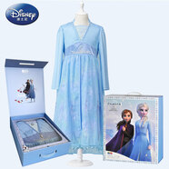 DREAM PARTY艾莎公主裙蓬蓬紗裙女童禮服裙連衣裙女孩生日禮物豪華禮品 艾莎女王禮服裙(送項鏈) 手提禮盒 120