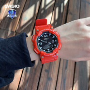 卡西歐（CASIO） 男表女表卡西歐手表男女情侶表學生時尚運動表太陽能雙顯電子表 太陽能表：AQ-S810WC-4蛇年紅運