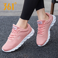 361°女鞋運動鞋女夏季新款軟底輕便網(wǎng)鞋透氣網(wǎng)面休閑鞋旅游跑步鞋子女 【2266】粉泥紅/361度白 35