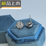 天啟世紀s925純銀針耳釘男潮高級感微鑲滿(mǎn)鉆氣質(zhì)小眾鋯石耳飾2024年 白色單只+禮盒