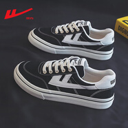 回力男鞋帆布鞋男春秋季新款透氣休閑鞋子男士潮流簡(jiǎn)約舒適運動(dòng)板鞋男 黑色 535T 43