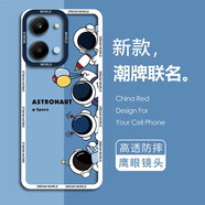 小寸心 榮耀play7t手機(jī)殼 榮耀play6t/c保護(hù)套Pro鏡頭全包透明天使眼防摔軟殼 【TS060合照宇航員】 榮耀play7t
