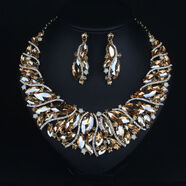 裝飾項鏈女 藍色時(shí)尚夸張飾品鎖骨鏈配飾 7#奢華大項鏈氣場(chǎng)足 香檳色