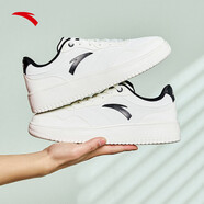 安踏（ANTA）男鞋冬季板鞋小白鞋2025新款厚底輕質(zhì)舒適男同款休閑鞋運動(dòng)鞋子男 象牙白/黑-3 39