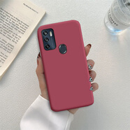 中興原裝適配V2021手機殼ZTE 8012N簡(jiǎn)約純彩色防摔保護套全 山茶紅膚手感