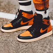 耐克（NIKE）AIR JORDAN 1男女鞋情侶款AJ1高幫籃球鞋 575441-555088-028豬油扣碎 35.5