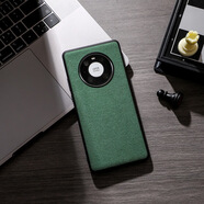 適用華為Mate40Pro進(jìn)口翻毛皮手機殼P30全包男款保護皮套 暗夜綠 Nova7