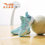 安踏（ANTA）兒童運動(dòng)鞋籃球鞋中大童男童鞋2023夏季新款透氣網(wǎng)面耐磨減震 【水泥氪星透氣】03光藍色/黑-1 38/24cm