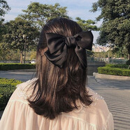 飛花  春季蝴蝶結(jié)發(fā)飾女后腦勺少女發(fā)夾日系網(wǎng)紅頭飾 黑色發(fā)圈 1個(gè)