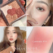CANMAKE日本CANMAKE井田花瓣五色腮紅珠光啞光高光粉肉桂南瓜豆沙奶茶色 珠光10#煉瓦棕 （可作修容腮紅
