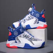 李寧熱斷碼科比男童鞋2025新款秋冬兒童籃球鞋學(xué)生旋轉防滑中大童運動(dòng) 9188藍色 37