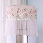 溫戀（wenlian）田園空調罩圓柱立式防塵柜機罩圓柱形歐式開(kāi)機不取蓋布蓋巾 夢(mèng)中花粉 圓柱柜機通用