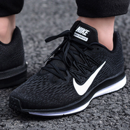耐克（NIKE）休閑鞋男鞋2025冬季新款運動(dòng)鞋FLEX赤足減震輕便低幫跑步鞋 黑色白AA7406-001/ZOOM WINFLO 5氣墊 39