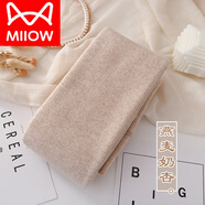 貓人（MiiOW）羊毛絨褲日系秋冬加厚打底褲女加絨保暖棉褲顯瘦豎紋燕麥白米色不 800D嬰兒絨燕麥奶杏 1條 均碼 (160) 踩腳款 豎紋顯瘦