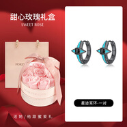 SINCE YOU星跡耳環(huán)男士純銀小眾設計高級感耳圈耳飾個(gè)性氣質(zhì)耳釘女生日禮物 星跡耳環(huán)太空灰（一對）升級禮盒裝