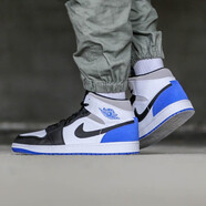 耐克（NIKE）男女鞋AIR JORDAN 1 HIGH AJ1 舒適休閑籃球鞋 852542-BQ6931-102 白藍  35.5