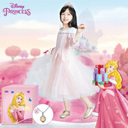 DREAM PARTY艾莎公主裙蓬蓬紗裙女童禮服裙連衣裙女孩生日禮物豪華禮品 愛(ài)洛公主禮服裙 天鵝絨 手提禮盒 120
