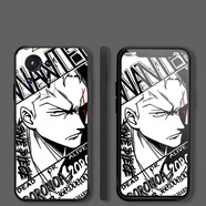 盾殼 小米手機殼海賊王路飛潮牌男女款卡通個(gè)性創(chuàng  )意軟殼全包防摔 炫酷黑- 索隆 小米mix4專(zhuān)屬