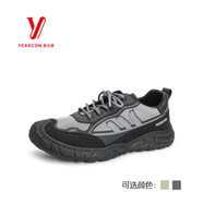 Y爾康2024春秋款新款戶外運(yùn)動休閑男士登山鞋百搭鞋網(wǎng)面透氣鞋 灰黑 38