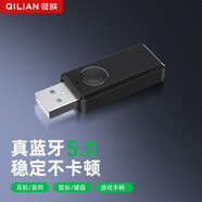 奇聯(lián)藍(lán)牙耳機(jī)適配器耳麥延長(zhǎng)線筆記本臺(tái)式電腦一拖二音頻線頭戴式耳機(jī)收納包USB3.5圓孔游戲耳機(jī)麥克風(fēng) 藍(lán)牙耳機(jī)適配器