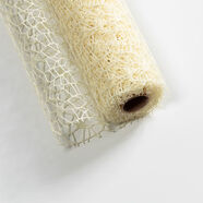 安俊晟提花網(wǎng)網(wǎng)面紗網(wǎng)鏤空 花束花藝包裝紙材料花卷花藝DIY包裝蕾絲布料 奶白50厘米寬4.5米長(cháng)