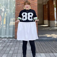 咪小主 遮屁簾200斤加大碼寬松遮胯白邊假下擺半身裙打底疊穿神器小屁簾女 白純色 3XL 建議160-200斤