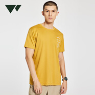 七匹狼（SEPTWOLVES）短袖T恤新款圓領(lǐng)體恤休閑棉透氣衣服上衣男裝 606(淺黃) S 165/88A