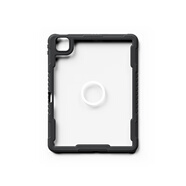 EISSCCEMagSafe適用2024新款iPad Pro11寸平板磁吸保護(hù)殼桌面air6/5/4支架13加硬防摔防彎筆槽防丟收納 筆槽款-純黑邊框【四邊氣囊防摔+加硬防彎】 iPad Air4/5