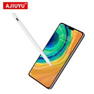 AJIUYU  電容筆適用手機手寫筆娛樂繪畫觸控筆華為一加vivo美圖三星OPPO 魅族手機主動式電容筆細頭筆 冰雪白【POM筆頭】三系統(tǒng)通用觸屏筆 美圖T9/T8s/M8s/V6/T8/M8手機