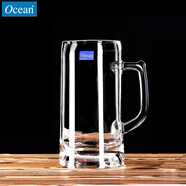 Ocean進(jìn)口玻璃茶杯耐熱泡茶杯帶把家用待客水杯加厚大容量綠茶杯 超大號慕尼黑640ml【單支】