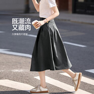 德瑪納【高質(zhì)美貌赫本風(fēng)】春秋季通勤中腰a字女裙氣質(zhì)半身裙女中長(cháng)款