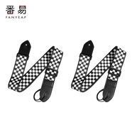 番易吉他背帶A1ZO-經(jīng)典款配件電吉他繩肩帶民謠尤克里里男女生免打 黑白格子吉他背帶2條