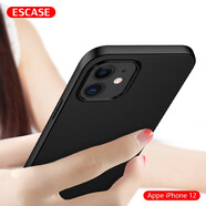 ESCASE iPhone12/12 Pro手機殼蘋(píng)果12/12 Pro保護套6.1英寸 全包防摔款男女 防刮膚感軟殼TPU 紳士黑