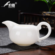 德化羊脂白玉瓷公道杯中國(guó)白瓷茶海陶瓷功夫茶具茶道 分茶器 勻杯 公道杯-羊脂玉-純白(鼓型款)