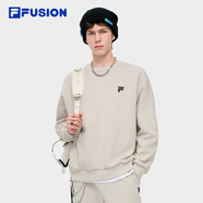 FILA FUSION斐樂潮牌情侶款套頭衛(wèi)衣2025秋簡約寬松針織上衣