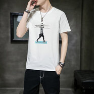 A21新品短袖T恤男純棉高品質(zhì)百搭時(shí)尚T恤不起球 以純-白色 M