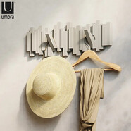 Umbra創(chuàng)意墻壁掛衣架 北歐墻上衣帽架門口玄關鑰匙裝飾免打孔琴鍵掛鉤 灰色