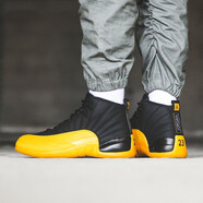 耐克（NIKE）男女鞋新款 Air Jordan AJ12 運動休閑耐磨籃球鞋 153265-130690-070 黑金 36.5