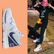 耐克（NIKE）男女鞋 Kyrie5 歐文5聯(lián)名海綿寶寶章魚哥派大星情侶款籃球鞋 AO2919-AQ2456-101 白色 35.5