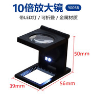 征吉 帶燈10倍信鴿照布帶刻度折疊密度鏡面料紡織品數紗鏡網點印刷 905B帶燈不帶指針