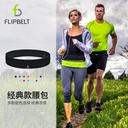 Flipbelt飛比特跑步腰包裝備多功能戶外腰帶男女士馬拉松裝備手機運動腰包 經(jīng)典款經(jīng)典黑（經(jīng)典不出錯） M(80-89cm)