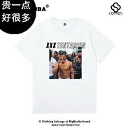 C2潮朝歐美嘻哈說(shuō)唱XXXTentacion BillieEilish碧梨致敬款短袖T恤男男潮 XXX赤身-白色 S