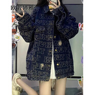 歐若婷雅 牛仔外套女春秋2022年新款寬松韓版bf設(shè)計(jì)感小眾韓版學(xué)生休閑百搭?yuàn)A克上衣ins潮 藍(lán)色外套 M